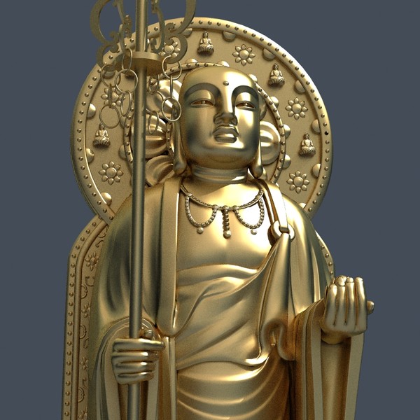 3d model ksitigarbha bodhisattva - 3D Bodhisattva -(Ksitigarbha Bodhisattva) by VirtualWax
